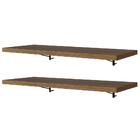 Kit 2 Prateleiras Suspensas Para Cozinha Madesa 80 Cm Com Mão