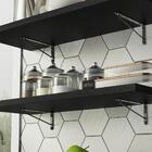 Kit 2 Prateleiras Suspensas Para Cozinha Madesa 80 Cm Com Mão