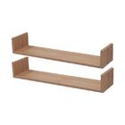 Kit 2 Prateleiras U 100 X 15cm Carvalho Suporte Invisível