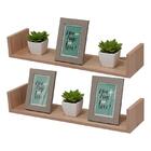 Kit 2 Prateleiras U 100 X 15cm Carvalho Suporte Invisível