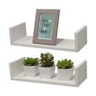 Kit 2 Prateleiras U 50 X 15cm Branca Suporte Invisível