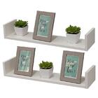 Kit 2 Prateleiras U 70 X 10cm Branca Suporte Invisível