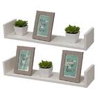 Kit 2 Prateleiras U 70 X 15cm Branca Suporte Invisível