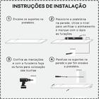 Kit 2 Prateleiras U 80 X 10cm Cinza Claro Suporte Invisível