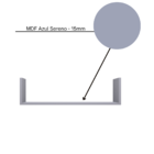 Kit 2 Prateleiras U Decorativas Multiuso Em Mdf Plancasa Azul