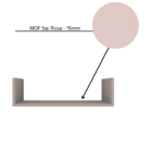 Kit 2 Prateleiras U Decorativas Multiuso Em Mdf Plancasa Sal