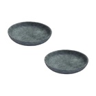Kit 2 Pratos Fundo Para Massa Em Pedra Sabão Borda Alta 18cm