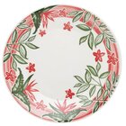 Kit 2 Pratos Rasos Biona Jardim Tropical Oxford® Cerâmica 26cm