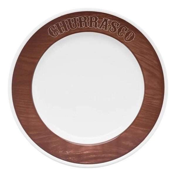 Kit 2 Pratos Rasos Churrasco Tradição Oxford® Porcelana 28cm