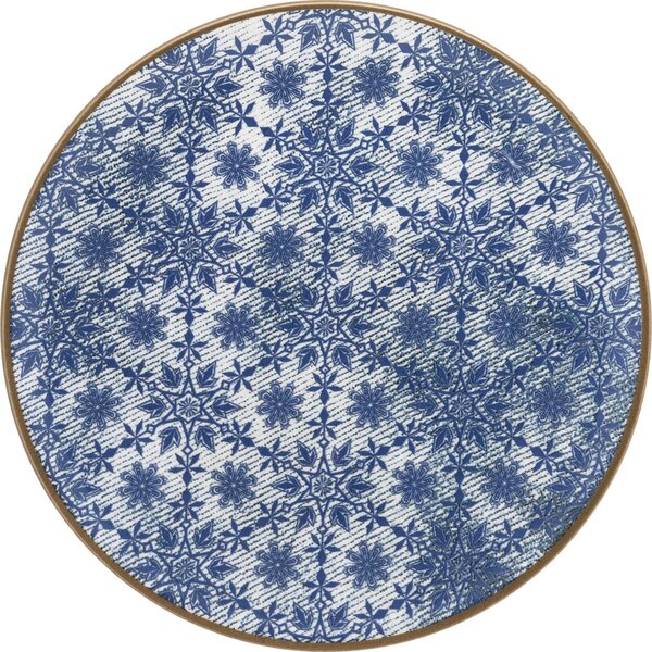 Kit 2 Pratos Rasos Unni Jeans Oxford® Cerâmica 26 Cm