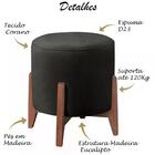 Kit 2 Puf Puff Para Sala Lhor Corano Preto Rm