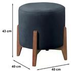 Kit 2 Puf Puff Para Sala Lhor Veludo Azul Rm