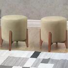 Kit 2 Puf Puff Para Sala Lhor Veludo Bege Rm