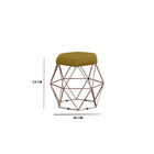 Kit 2 Puff Aramado Cronos Suede Mostarda Base Bronze Tana Dec