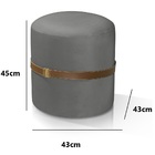 Kit 2 Puff Banqueta Apoio Pés Decorativo Para Sala Tecido Vel