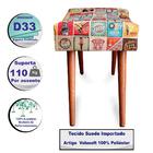 Kit 2 Puff Cama Inbox Las Vegas Retangular Com Pés Em Madeira