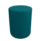 Kit 2 Puff Cilindro Live Para Sala E Quarto Suede Azul Turque