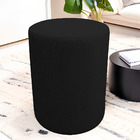 Kit 2 Puff Cilindro Live Para Sala E Quarto Suede - Jylcrom -