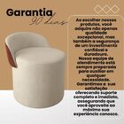 Kit 2 Puff Curvo Com Encosto Redondo Orgânico Sala Confortáve