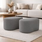 Kit 2 Puff Curvo Feijão Orgânico Sala Redondo Confortável Mod