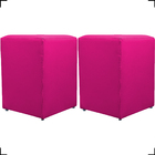 Kit 2 Puff Dado Decorativo Para Sala Recepção Penteadeira Mat