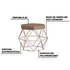 Kit 2 Puff Decorativo Base Gold Elsa Suede Cappuccino G41 - G