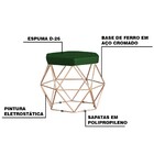 Kit 2 Puff Decorativo Base Gold Elsa Suede Verde G41 - Gran B