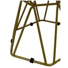 Kit 2 Puff Decorativo Diamante Veludo Cinza Camurça Base Dour