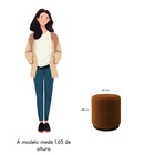 Kit 2 Puff Decorativo Estofado Estilo Industrial Lisboa Boucl