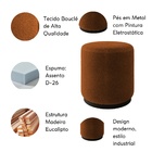 Kit 2 Puff Decorativo Estofado Estilo Industrial Lisboa Boucl