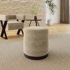 Kit 2 Puff Decorativo Estofado Estilo Industrial Orlando  Lin