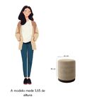 Kit 2 Puff Decorativo Estofado Estilo Industrial Orlando  Lin