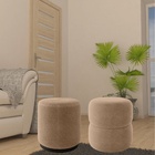 Kit 2 Puff Decorativo Estofado Para Sala De Estar Vicenza Bou