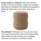 Kit 2 Puff Decorativo Estofado Para Sala Luna Bouclé Bege