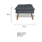 Kit 2 Puff Decorativo Opala Pés Palito Grafite Bnn Decor