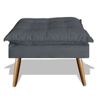 Kit 2 Puff Decorativo Opala Pés Palito Grafite Bnn Decor