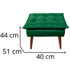 Kit 2 Puff Decorativo Opala Pés Palito Verde