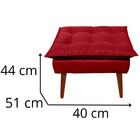 Kit 2 Puff Decorativo Opala Pés Palito Vermelho