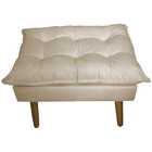 Kit 2 Puff Decorativo Para Sala De Estar Opala Suede Bege - M