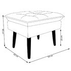 Kit 2 Puff Decorativo Para Sala De Estar Opala Suede Marrom -