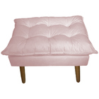 Kit 2 Puff Decorativo Para Sala De Estar Opala Suede Rosa Cla