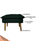 Kit 2 Puff Decorativo Para Sala De Estar Opala Suede Verde -