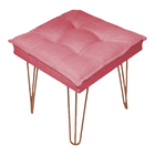 Kit 2 Puff Decorativo Para Sala, Quarto, Penteadeira Quadrado