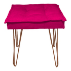 Kit 2 Puff Decorativo Para Sala, Quarto, Penteadeira Quadrado