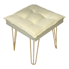 Kit 2 Puff Decorativo Para Sala, Quarto, Penteadeira Quadrado