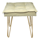 Kit 2 Puff Decorativo Para Sala, Quarto, Penteadeira Quadrado