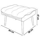 Kit 2 Puff Decorativo Para Sala Quarto Penteadeira Sufler Lin