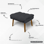 Kit 2 Puff Decorativo Para Sala Quarto Penteadeira Sufler Lin