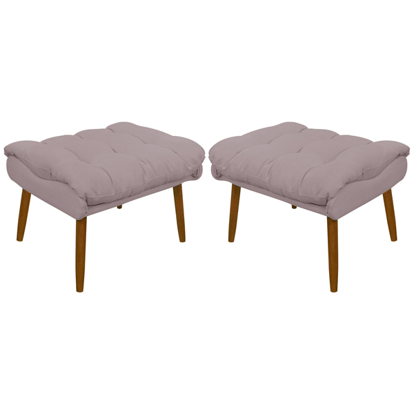 Kit 2 Puff Decorativo Para Sala Quarto Penteadeira Sufler Lin