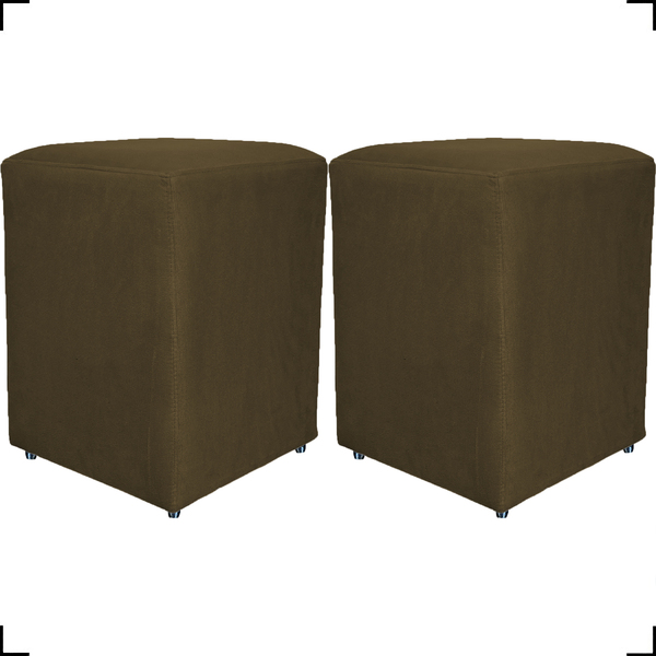 Kit 2 Puff Decorativo Para Sala, Recepção, Manicure Dado Sued